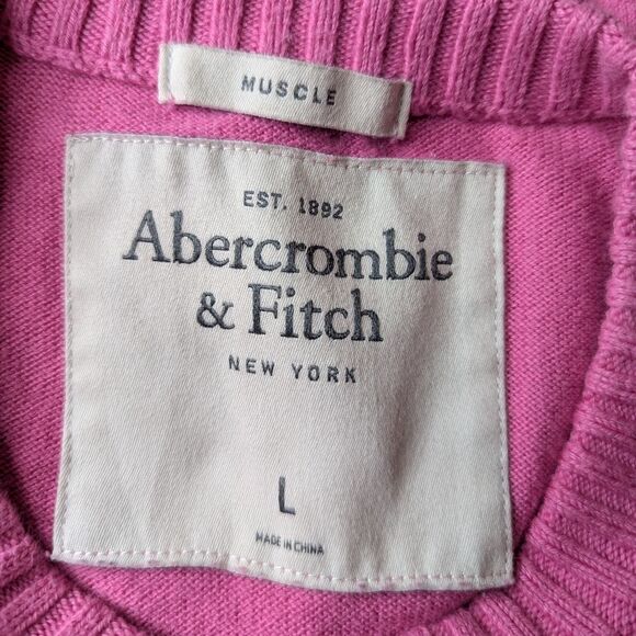 Abercrombie & Fitch Preppy Y2K 90s Academia Country Club Cashmere Wool Sweater L - Picture 2 of 9
